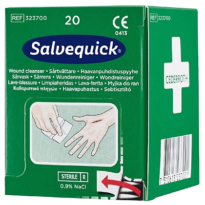 Salvequick Wound Cleanser Refill, 20 Wipes