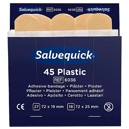 Salvequick Plastic Plaster Pack x 6
