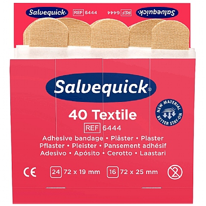 Salvequick Fabric Plaster Pack x 6