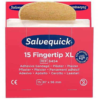 Salvequick Textile Fingertip Plaster Pack x 6