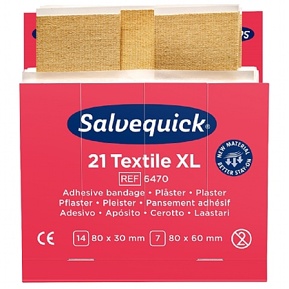 Salvequick Extra Large Textile Plaster Pack x 6