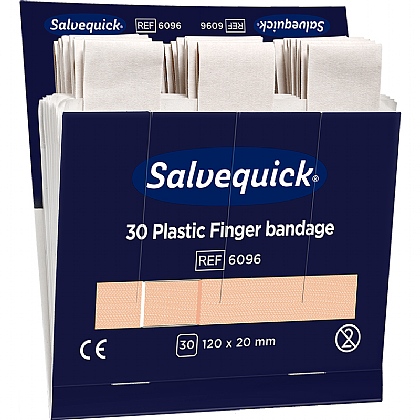 Salvequick Plastic Finger Plaster Pack x 6