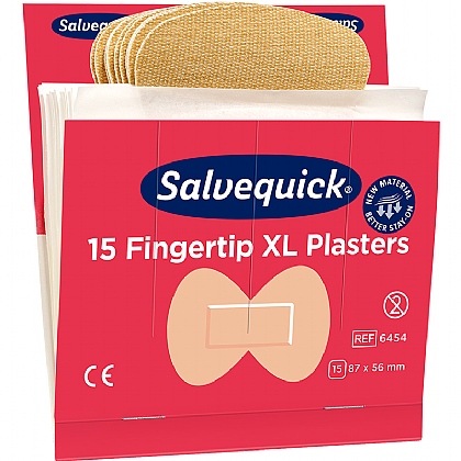 Salvequick Textile Fingertip Plaster Pack x 6