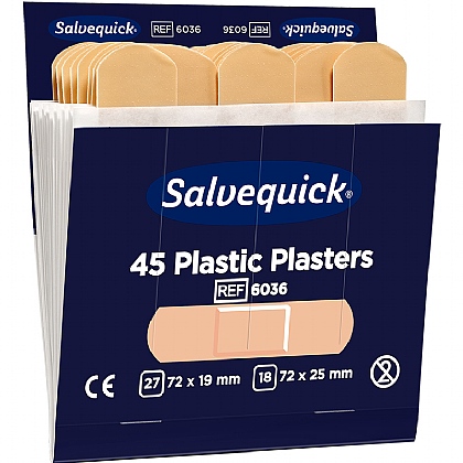 Salvequick Plastic Plaster Pack x 6