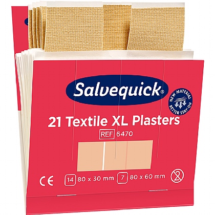 Salvequick Extra Large Textile Plaster Pack x 6