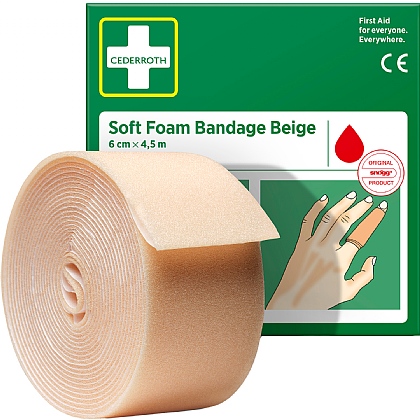 Cederroth Beige Soft Foam Bandage, 6cm x 4.5m